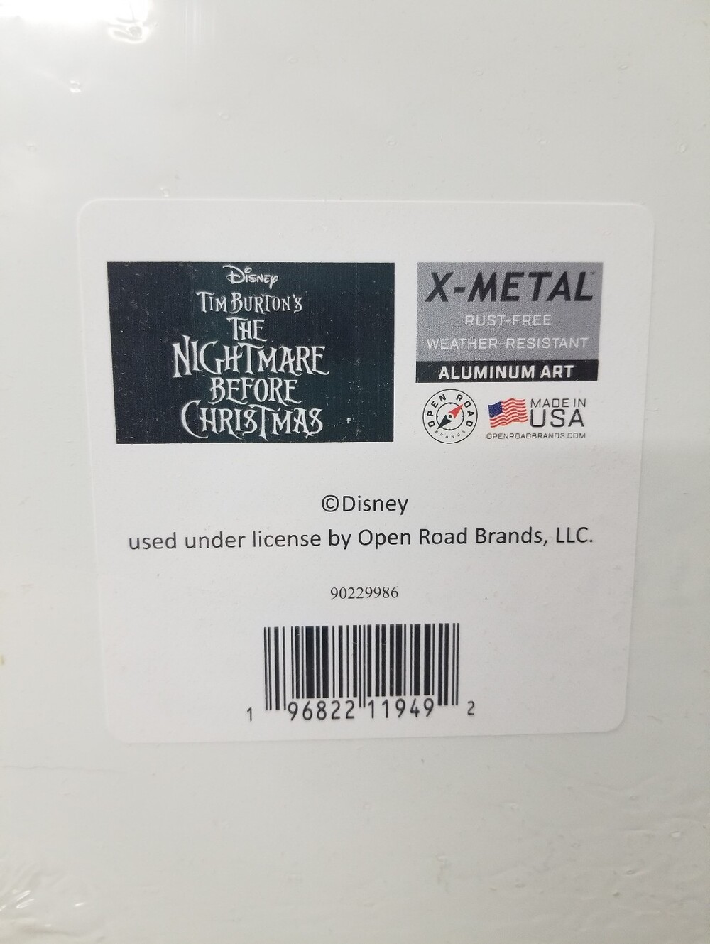 The Nightmare Before Christmas Metal Sign - Picture 4 of 7